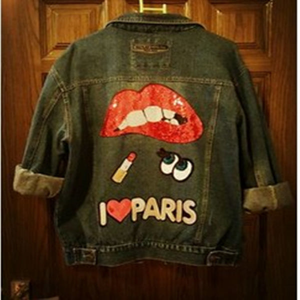 1Pcs embroidered clothes sew on patches lipstick red lips sequined clothing applique for shoes hats clothes decorations