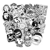 60 PCS Black and White Cool Stickers