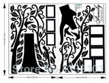 Free Shipping:Large 200*250Cm/79*99in Black 3D DIY Photo Tree PVC Wall Decals/Adhesive Family Wall Stickers Mural Art Home Decor
