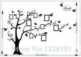 Free Shipping:Large 200*250Cm/79*99in Black 3D DIY Photo Tree PVC Wall Decals/Adhesive Family Wall Stickers Mural Art Home Decor