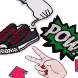 FENGRISE Cartoon Embroidered Patch Iron On Patches For Kids Clothing Felt Shapes Sewing Applique Fabric Lace Badge Letter Patch