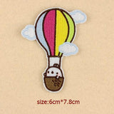 Hot air balloon bees Small Patch Computer Embroidery Hand Sewing Ironing Sticker On Cloth Garment Hat Bag Accessories NO.917