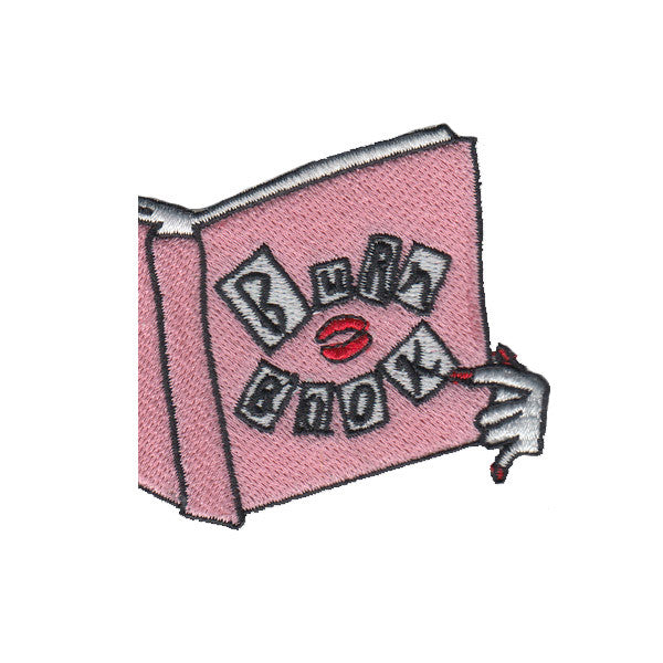 free shipping fee Books 8.8x6cm  embroidery patch heat cut iron-on backing Customized design is welcome for us