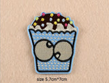 New Hand Shoes Pizza Cartoon Style Delicate Embroidered Patches Iron On Patch Badge DIY Clothing Applique Accessories
