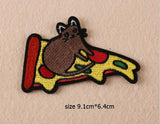New Hand Shoes Pizza Cartoon Style Delicate Embroidered Patches Iron On Patch Badge DIY Clothing Applique Accessories