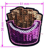 New POP Sequins Sewing Brand Patch Retro Hand Embroidery Patches Hotfix Applique Feather Hot Fix Motif DIY Clothes Stickers