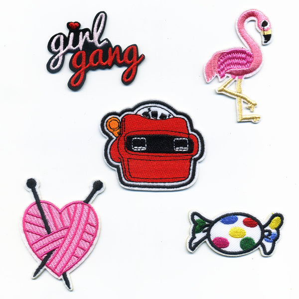 New Down pilot Jacket Delicate Fashion Embroidery Iron On Patches Beauty Badges Letters Birds Sugar Car Motif Applique