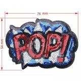 New POP Sequins Sewing Brand Patch Retro Hand Embroidery Patches Hotfix Applique Feather Hot Fix Motif DIY Clothes Stickers