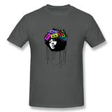 Over Size Cassette Music Head Art  Men BoyCasual Tshirt White Short Sleeve Custom Party Tee Shirts