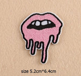 Rainbow Lip Balm Camera Poo Patches Iron On Embroidered Patch For Clothing Stick On Badge Paste For Clothes Sew On Bag Pants