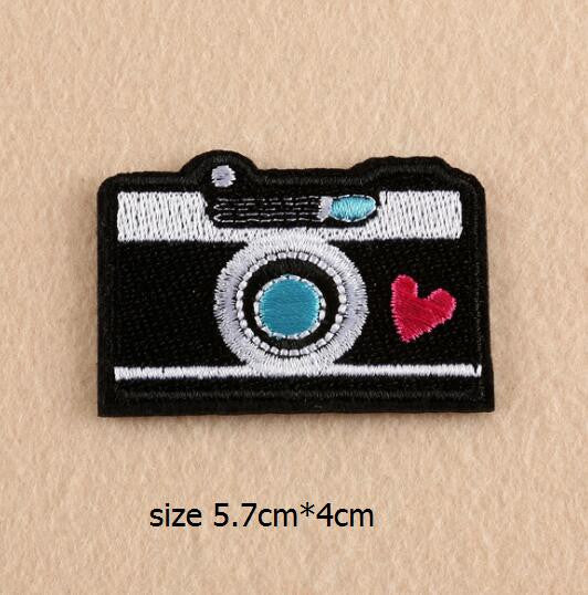 Rainbow Lip Balm Camera Poo Patches Iron On Embroidered Patch For Clothing Stick On Badge Paste For Clothes Sew On Bag Pants