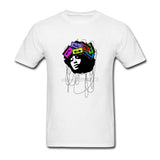 Over Size Cassette Music Head Art  Men BoyCasual Tshirt White Short Sleeve Custom Party Tee Shirts