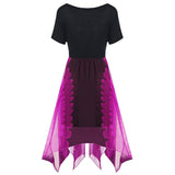 VESTLINDA Casual High Waist Summer Dress Handkerchief Women Office Dress Fashion Party Dresses Robe Asymmetrical Beach Vestido